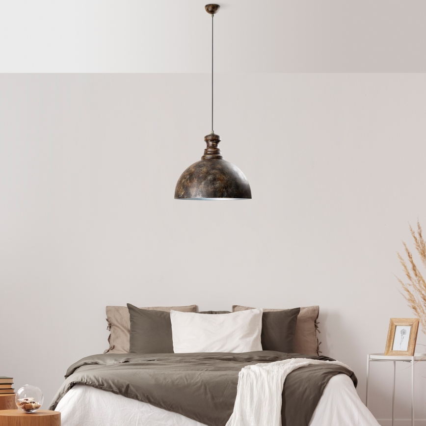 Hängeleuchte KURE 1xE27/40W/230V d 40 cm grau
