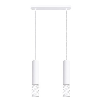Hängeleuchte LAMI 2xGU10/10W/230V weiß