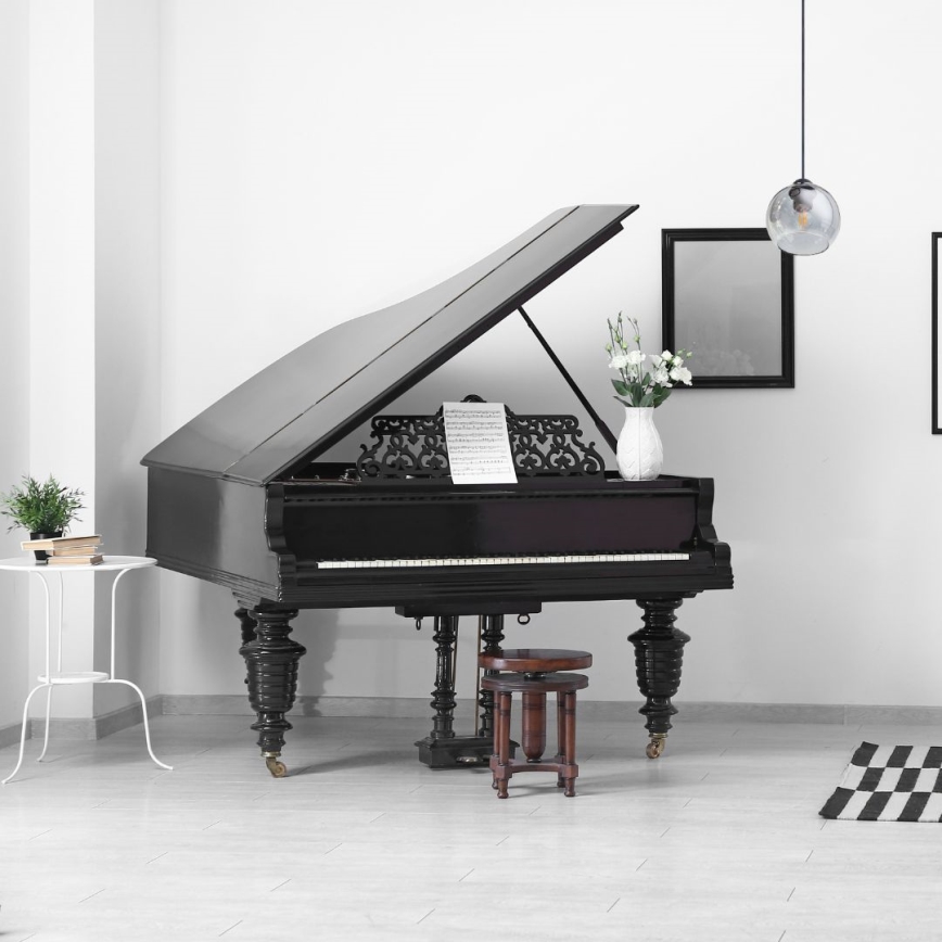 Hängeleuchte LATIL 1xE27/60W/230V schwarz