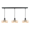 Hängeleuchte LATTE 3xE27/60W/230V beige/schwarz