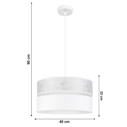 Hängeleuchte LIMA 1xE27/60W/230V weiß