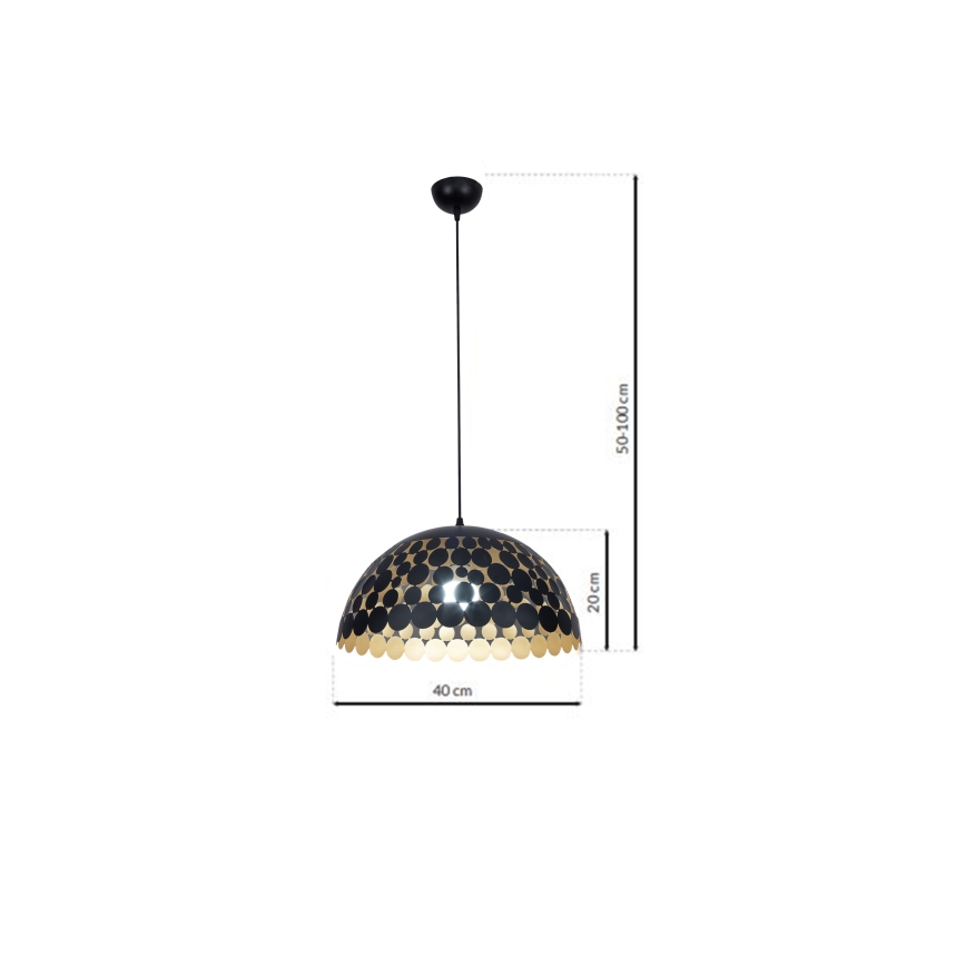 Hängeleuchte LISA BLACK 1xE27/60W/230V