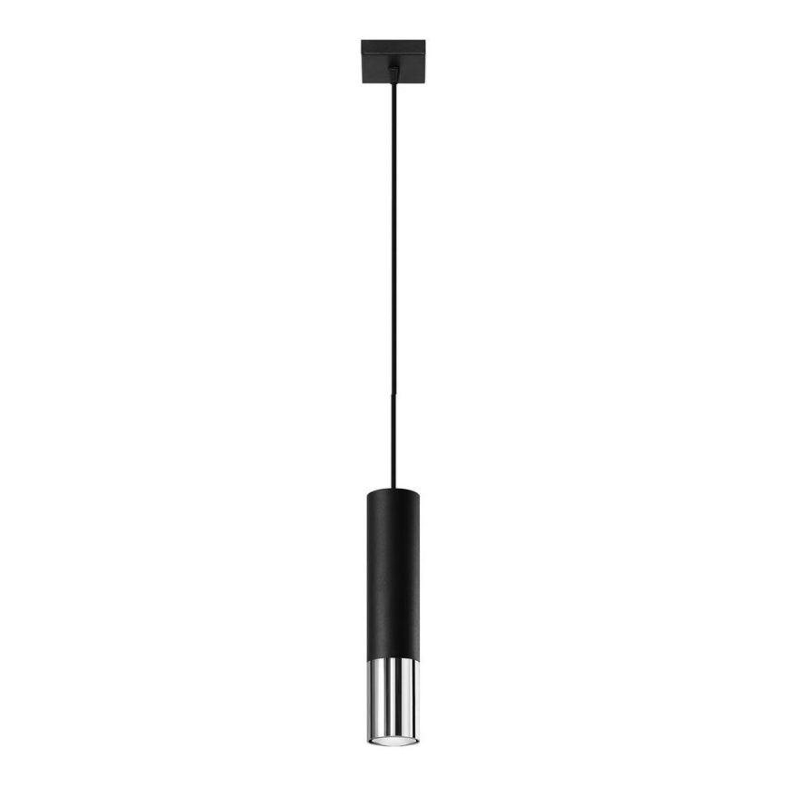 Hängeleuchte LOOPEZ 1xGU10/10W/230V schwarz/glänzendes Chrom