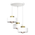 Hängeleuchte MARTI 3xE27/15W/230V weiß/golden