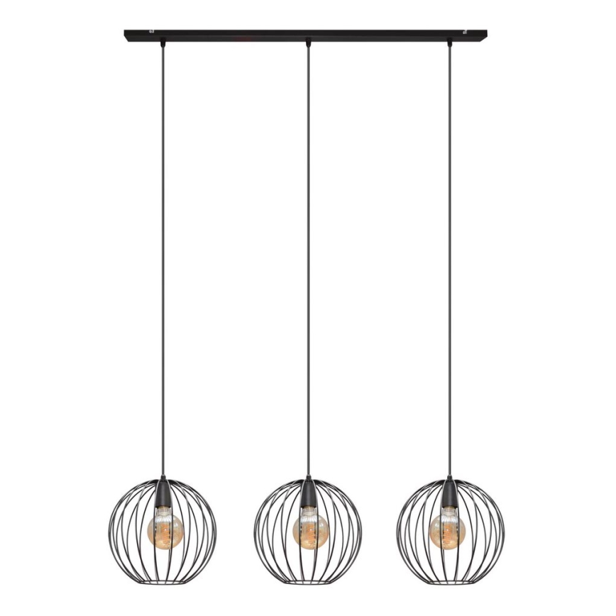 Hängeleuchte MERCURE 3xE27/15W/230V schwarz
