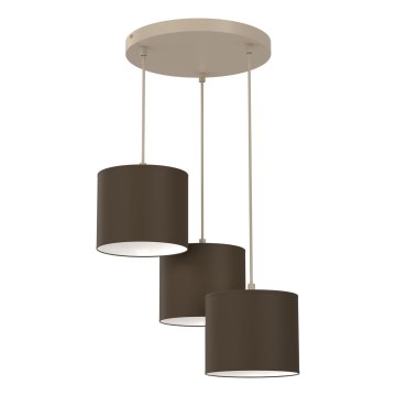 Hängeleuchte mit Kabel ARDEN 3xE27/15W/230V, Durchmesser 30 cm, beige/braun