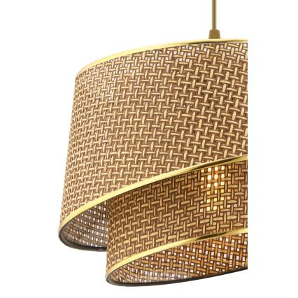 Hängeleuchte mit Kabel BARETTE 1xE27/60W/230V braun/gold