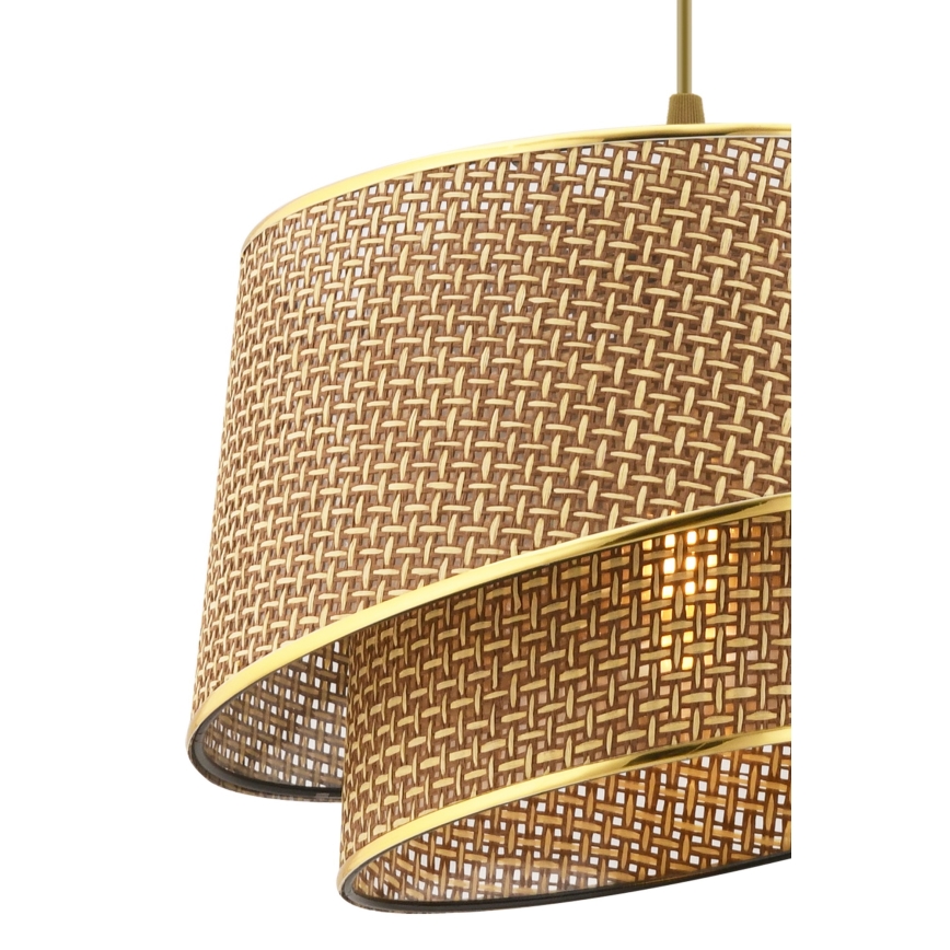 Hängeleuchte mit Kabel BARETTE 1xE27/60W/230V braun/gold