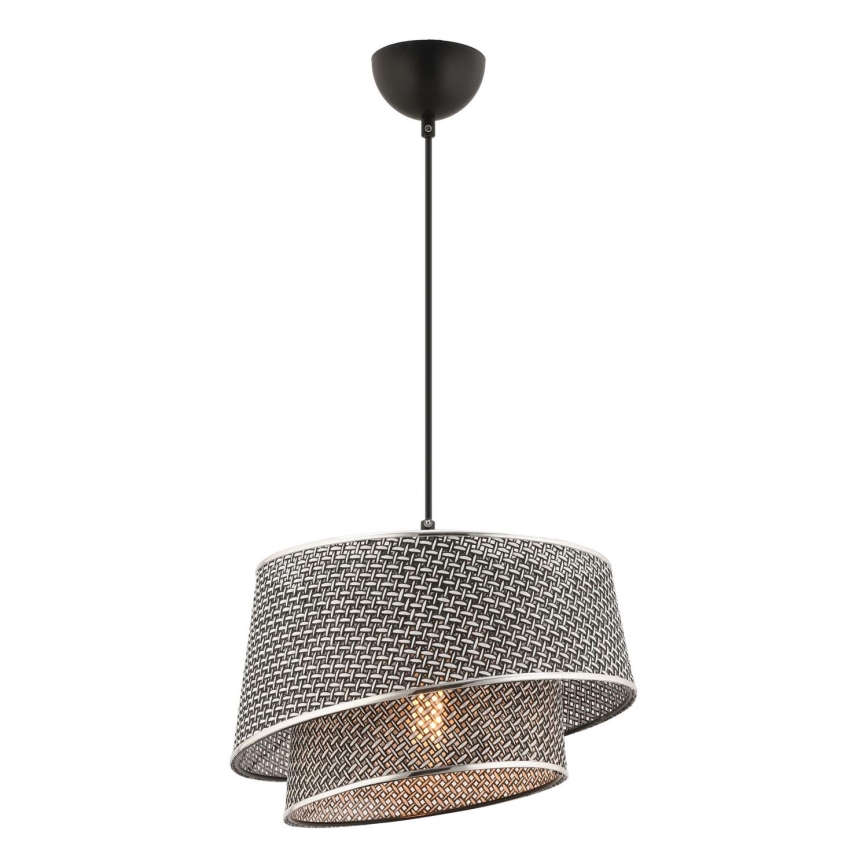 Hängeleuchte mit Kabel BARETTE 1xE27/60W/230V grau/glänzender Chrom