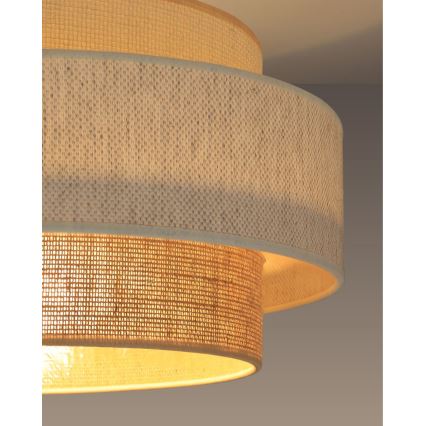 Hängeleuchte mit Kabel BOHO 1xE27/60W/230V Ø 40 cm weiß/jute