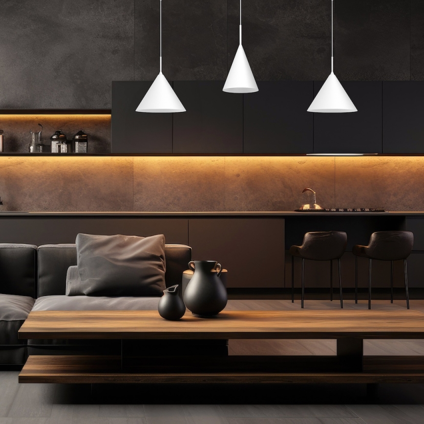 Hängeleuchte mit Kabel CAPITAL 1xGX53/15W/230V Ø 32 cm weiß