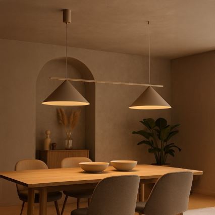 Hängeleuchte mit Kabel CAPITAL 2xGX53/15W/230V taupe