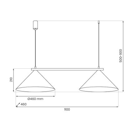 Hängeleuchte mit Kabel CAPITAL 2xGX53/15W/230V taupe
