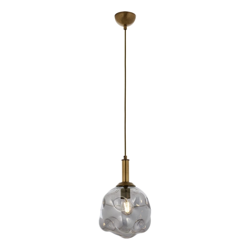 Hängeleuchte mit Kabel CRUMPLED 1xE27/40W/230V Bronze/rauchfarben