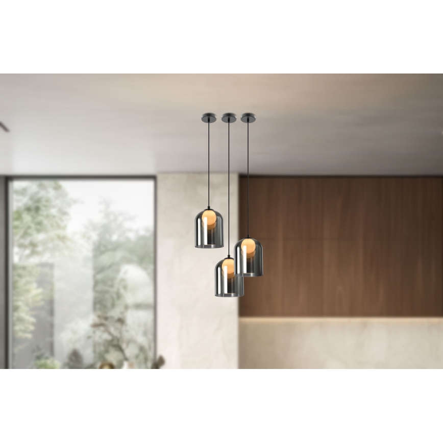 Hängeleuchte mit Kabel KLEA 1xG9/15W/230V rauchschwarz