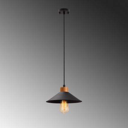 Hängeleuchte mit Kabel MANAVGAT 1xE27/40W/230V schwarz/braun