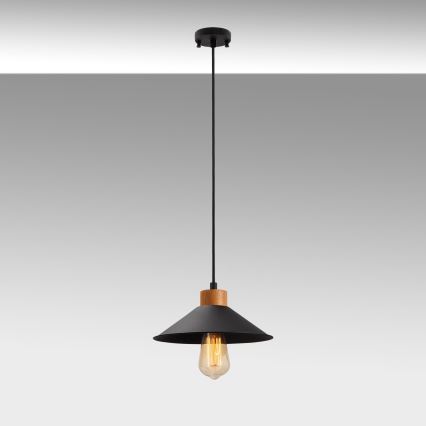 Hängeleuchte mit Kabel MANAVGAT 1xE27/40W/230V schwarz/braun