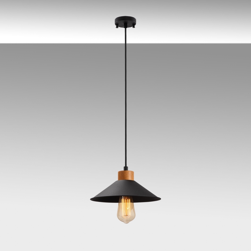 Hängeleuchte mit Kabel MANAVGAT 1xE27/40W/230V schwarz/braun