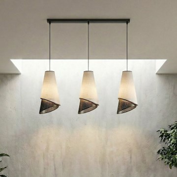 Hängeleuchte mit Kabel MODA 3xE27/15W/230V grau/schwarz
