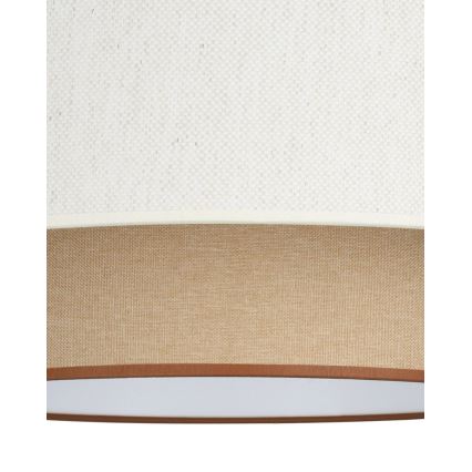 Hängeleuchte mit Kabel NATIA 1xE27/60W/230V Ø 45 cm weiß/braun
