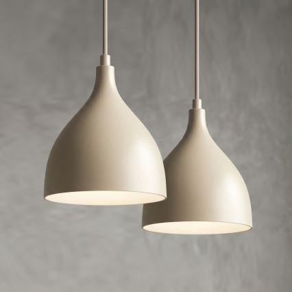 Hängeleuchte mit Kabel NOAK CLASSIC 2xE27/15W/230V beige