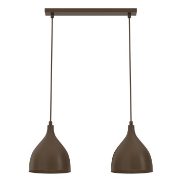 Hängeleuchte mit Kabel NOAK CLASSIC 2xE27/15W/230V braun