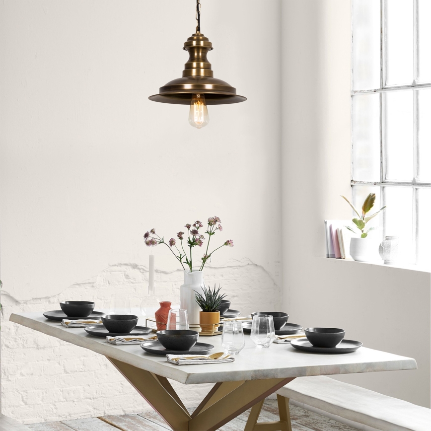 Hängeleuchte mit Kabel SIVANI 1xE27/40W/230V bronzefarben