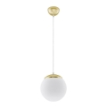 Hängeleuchte mit Kabel TOYA 1x E27/60W/230V Ø 20 cm Weiß/Gold
