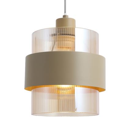 Hängeleuchte mit Kabel VALENTINO 3xE27/15W/230V beige/klar