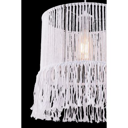 Hängeleuchte mit Makramee-Kordel NESS MACRAME 1xE27/40W/230V weiß