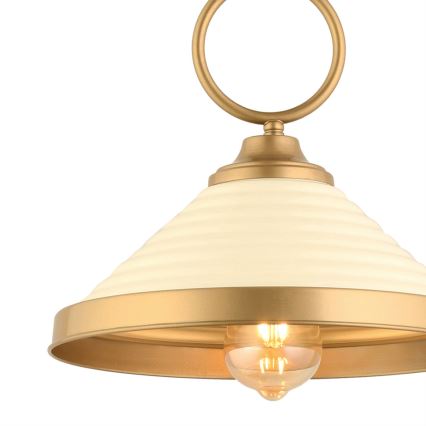 Hängeleuchte mit Seil MONZA 1xE27/40W/230V Ø 30 cm creme/bronze