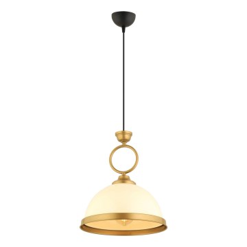 Hängeleuchte MONZA 1xE27/40W/230V Ø 26 cm creme/bronze