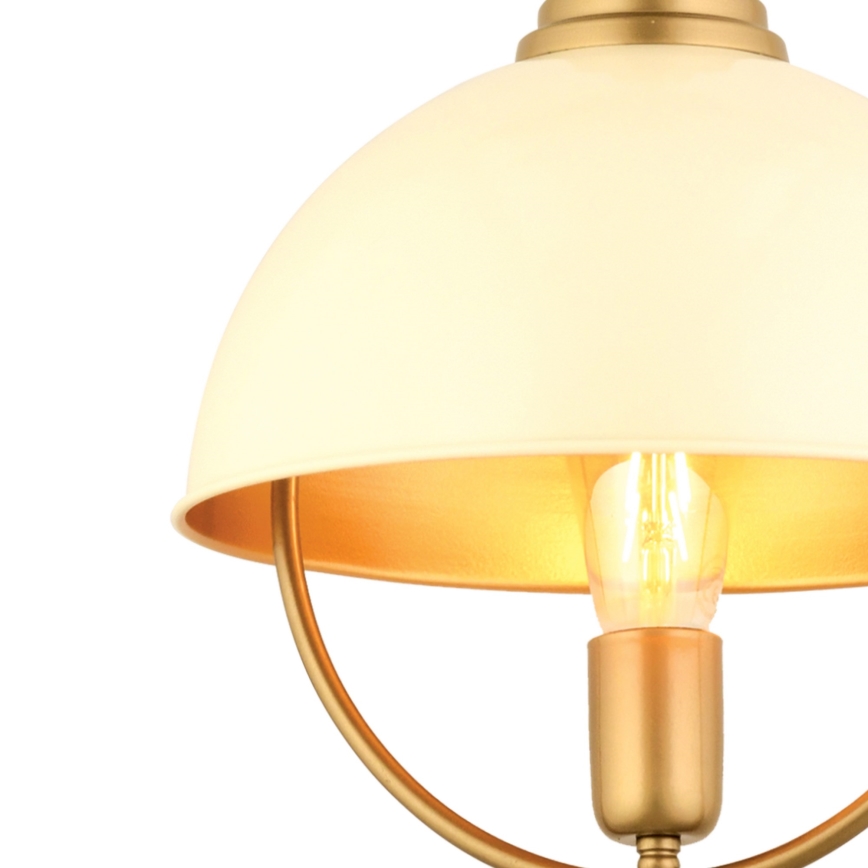 Hängeleuchte MONZA an Kabel 1xE27/40W/230V Ø 30 cm creme/gold