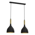 Hängeleuchte NOAK 2xE27/15W/230V schwarz/golden