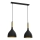 Hängeleuchte NOAK 2xE27/15W/230V schwarz/golden