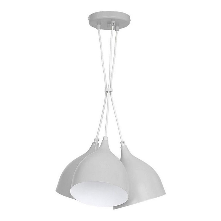 Hängeleuchte NOAK 3xE27/15W/230V grau