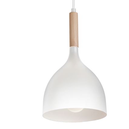 Hängeleuchte NOAK WOOD 4xE27/15W/230V weiß/Buche