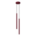 Hängeleuchte PASTELO an Kabel, 2xG9/8W/230V, rot