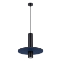 Hängeleuchte PELTA mit Kabel 1xGU10/10W/230V schwarz/blau