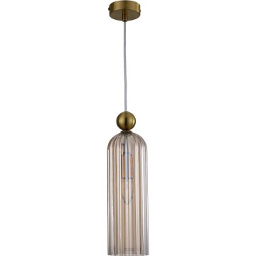 Hängeleuchte PIEGA 1xE14/40W/230V Messing/rauchbeige