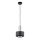 Hängeleuchte RIF LUX 1xGX53/12W/230V d 15 cm schwarz/glänzendes Chrom