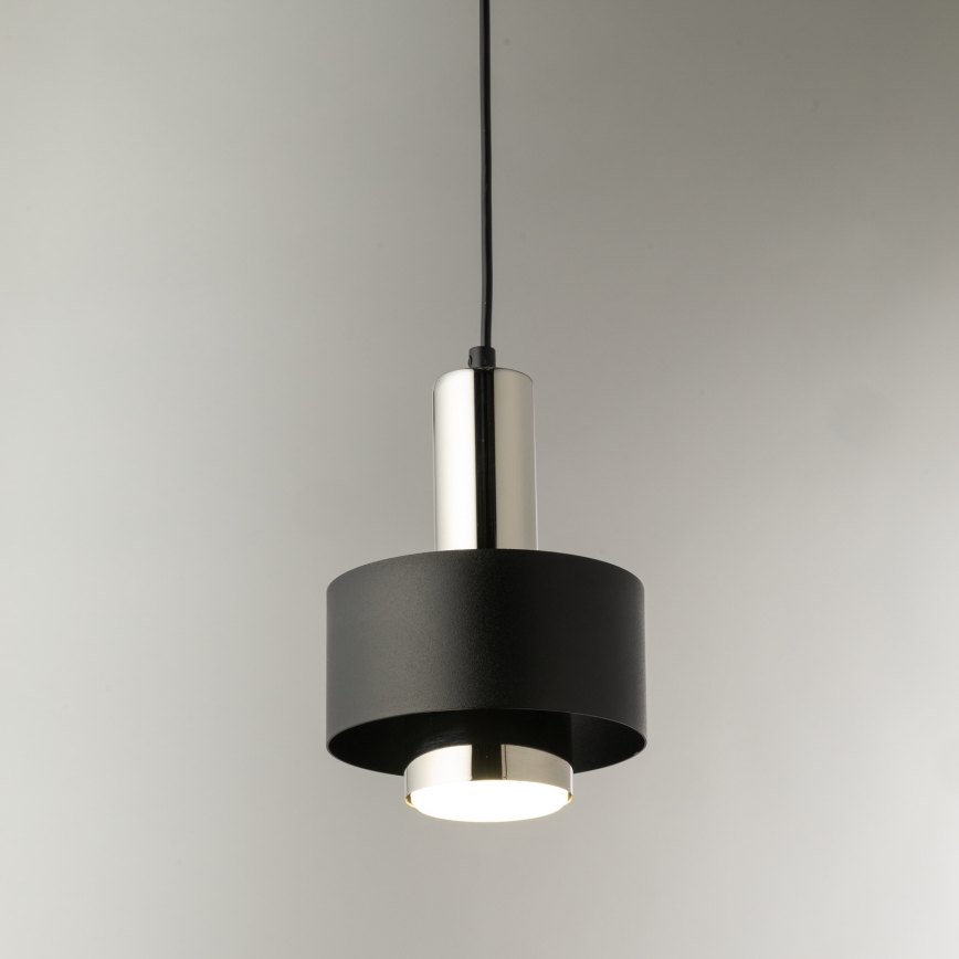 Hängeleuchte RIF LUX 1xGX53/12W/230V d 15 cm schwarz/glänzendes Chrom