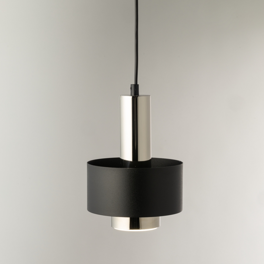 Hängeleuchte RIF LUX 1xGX53/12W/230V d 15 cm schwarz/glänzendes Chrom
