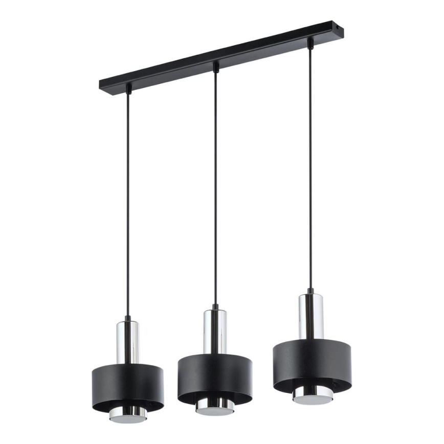 Hängeleuchte RIF LUX 3xGX53/12W/230V schwarz/glänzendes Chrom