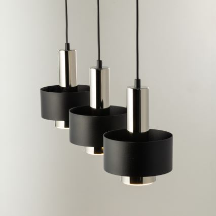 Hängeleuchte RIF LUX 3xGX53/12W/230V schwarz/glänzendes Chrom