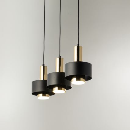 Hängeleuchte RIF LUX 3xGX53/12W/230V schwarz/golden