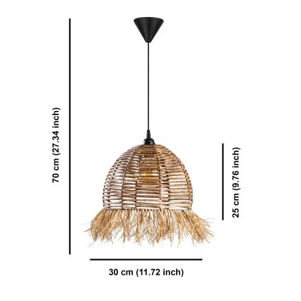Hängeleuchte RUYO 1xE27/40W/230V, braun