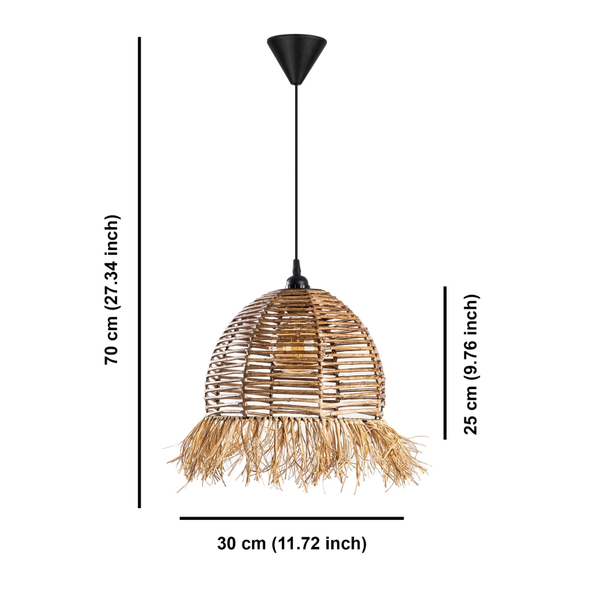 Hängeleuchte RUYO 1xE27/40W/230V, braun
