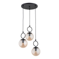 Hängeleuchte SITRO 3xE14/10W/230V schwarz/rauchig beige