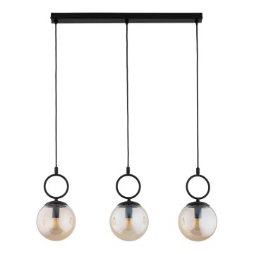 Hängeleuchte SITRO 3xE14/10W/230V schwarz/rauchig beige